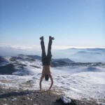 ein Gipfelhandstand für´s Tourenbuch