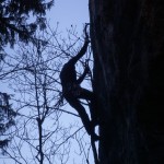 Hannes im Vorstieg von der langen Tour