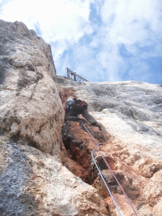 Markus onsight in der vorletzten Seillänge