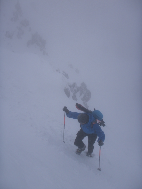 Markus am Schluß der "Breiten Ries" kurz vor dem Depot