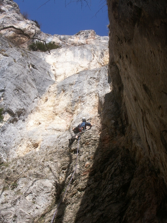 Markus in der ersten Seillänge