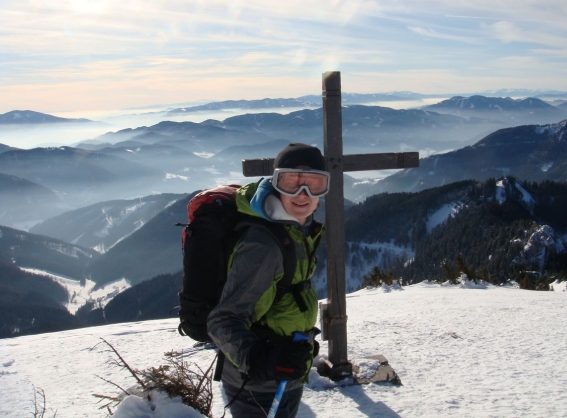 Burnie am Gipfel vom Rauschkogel 1720m