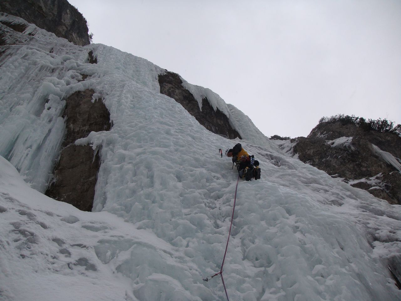 Michl in der Ersten Seillänge der Blauen Lagune