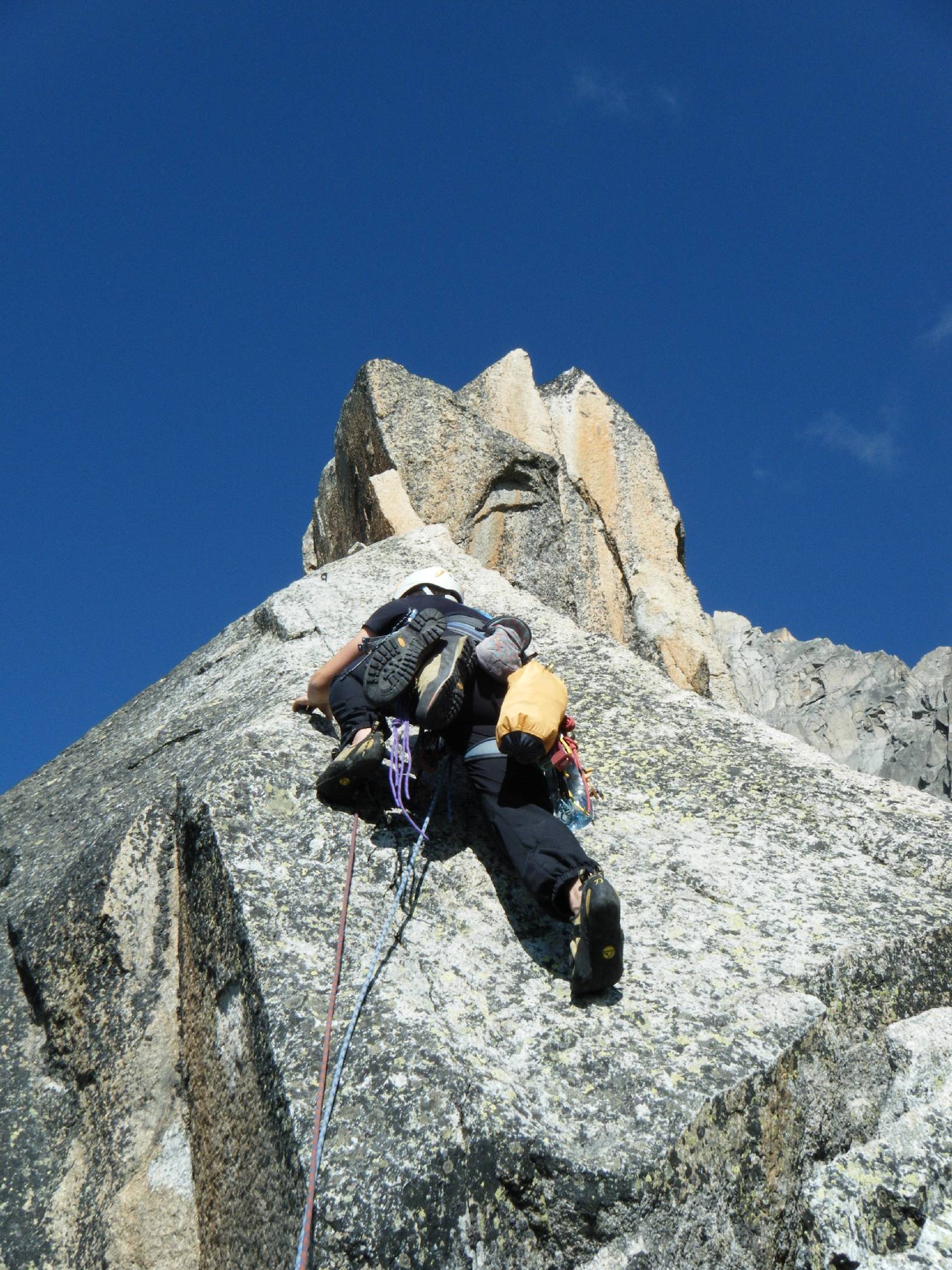 Jakob in der letzten Seillänge