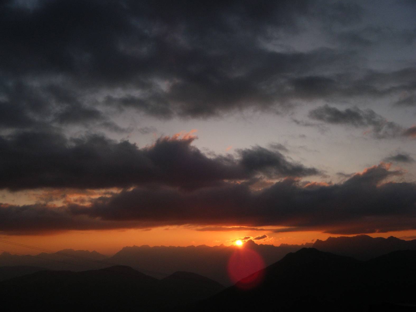 Sonnenuntergang auf der Aiguilles de Plan