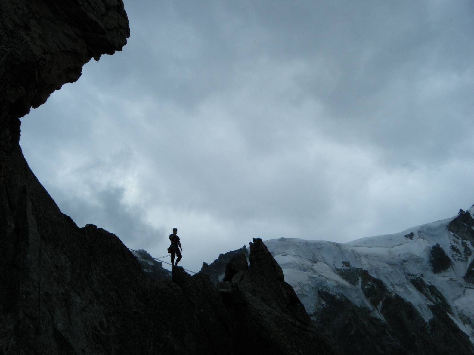 Jakob am Ausstieg vom "Red Gendarme" 3068m