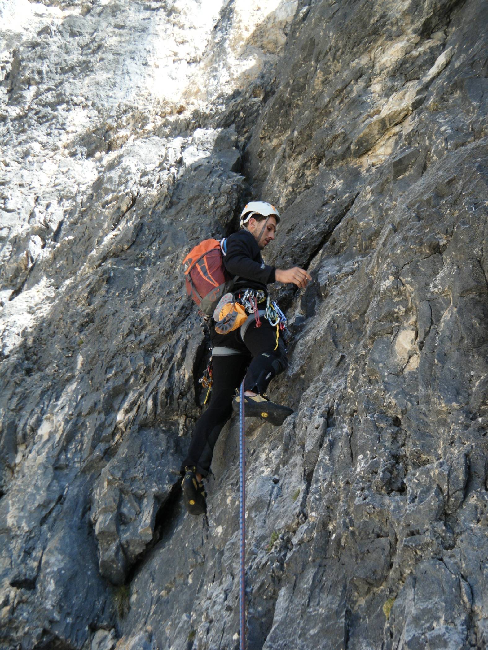 Jakob in der zweiten Seillänge