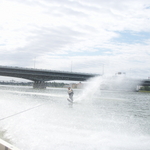 Wasserskifahren auf der Donau