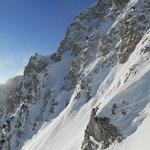 3 Leute in der Direkten Vestenkogel Nordwand